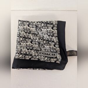 COACH Black and Gray Signature 'C' Pocket Scarf